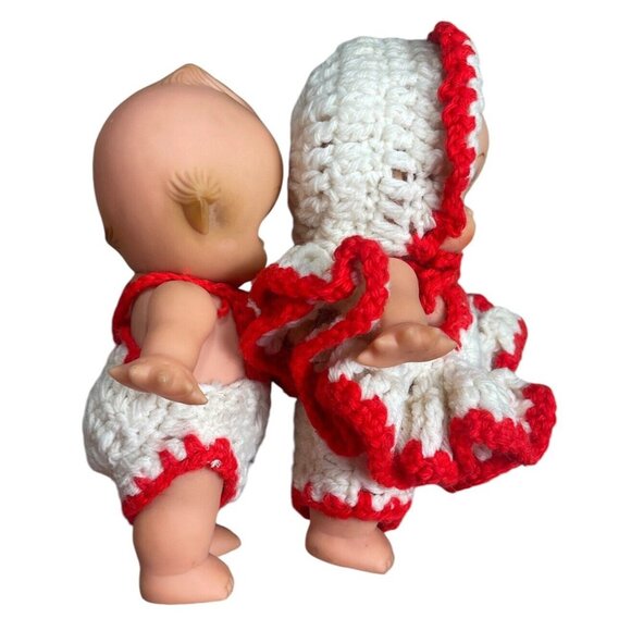 Vintage Baby Kewpie Doll Rubber Knit Little Red Riding Hood 8" Taiwan *read* - Picture 5 of 9